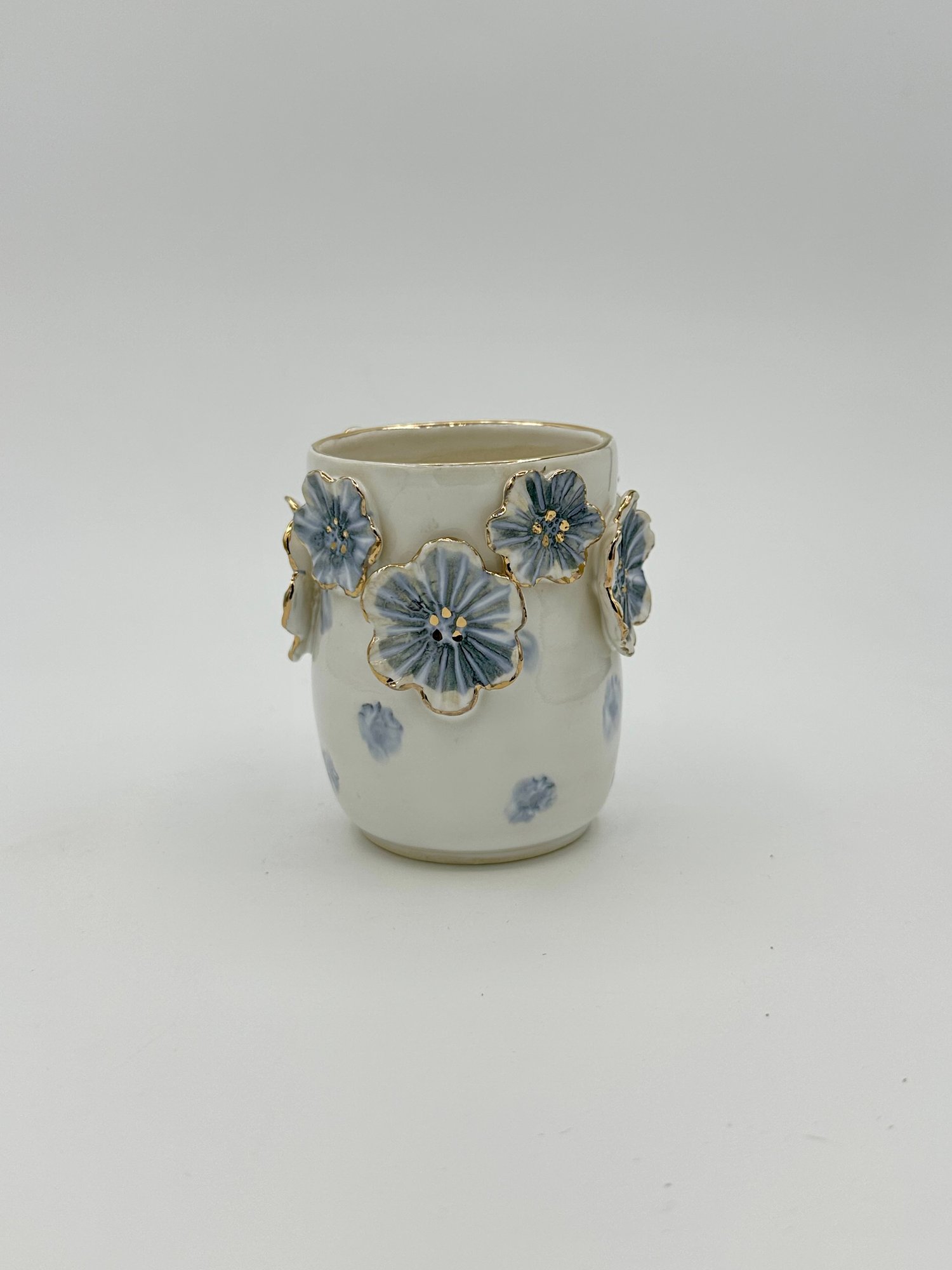Image of Sapphire Blue Floral Vase (bud)