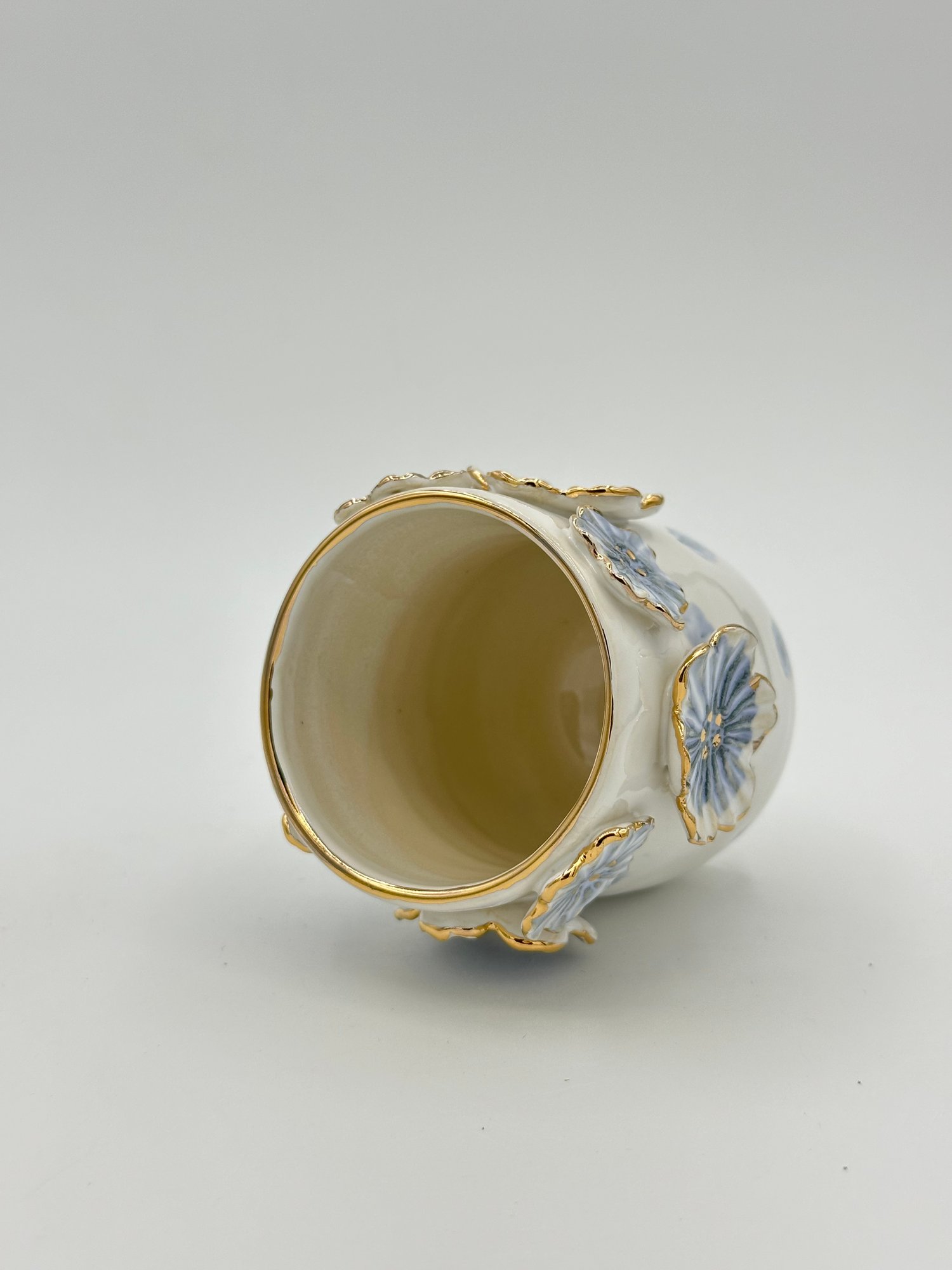 Image of Sapphire Blue Floral Vase (bud)