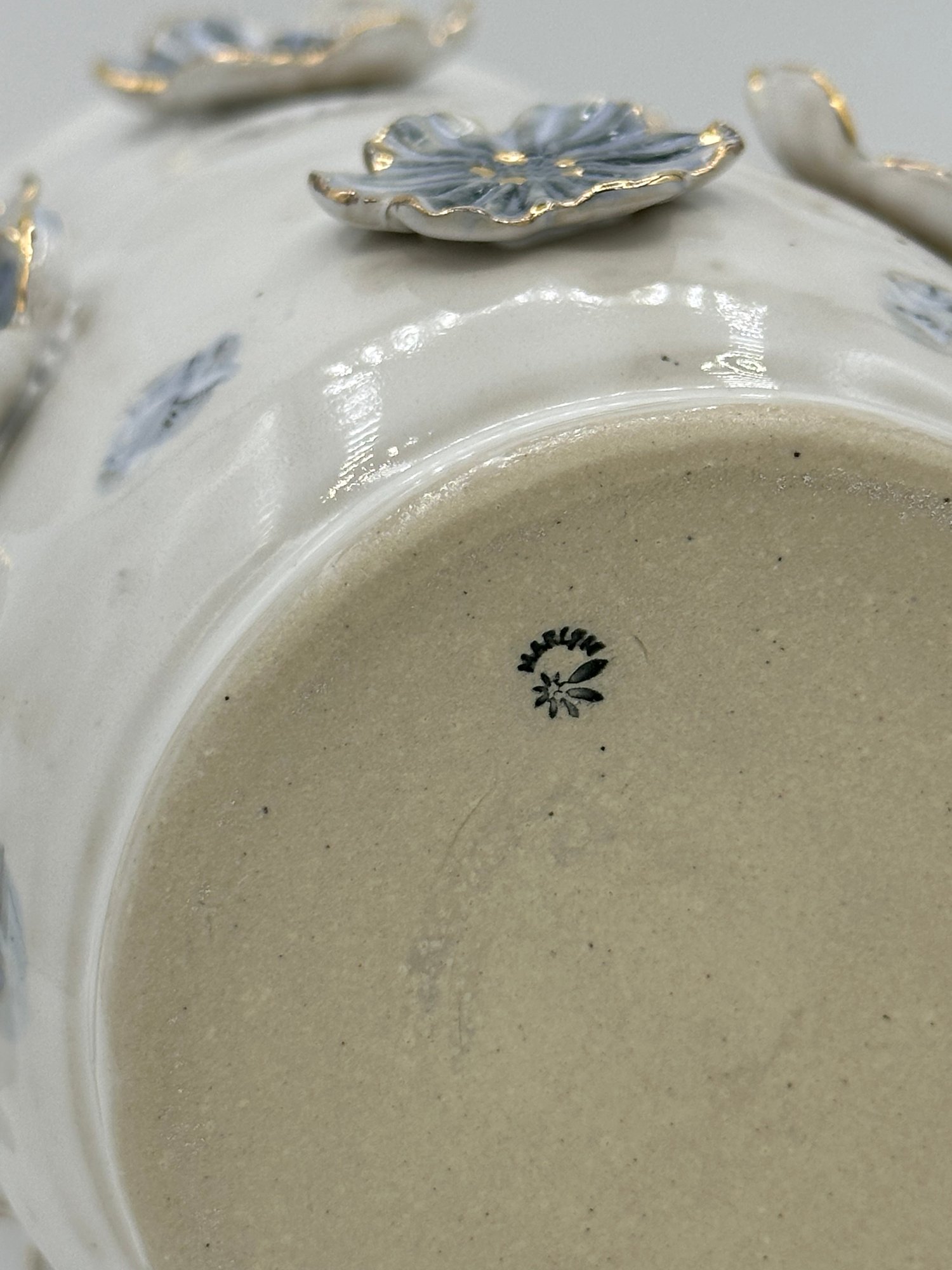 Image of Sapphire Blue Floral Vase (Large)