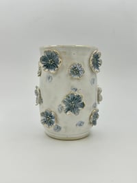 Image 2 of Sapphire Blue Floral Vase (Large)