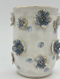 Image 3 of Sapphire Blue Floral Vase (Large)