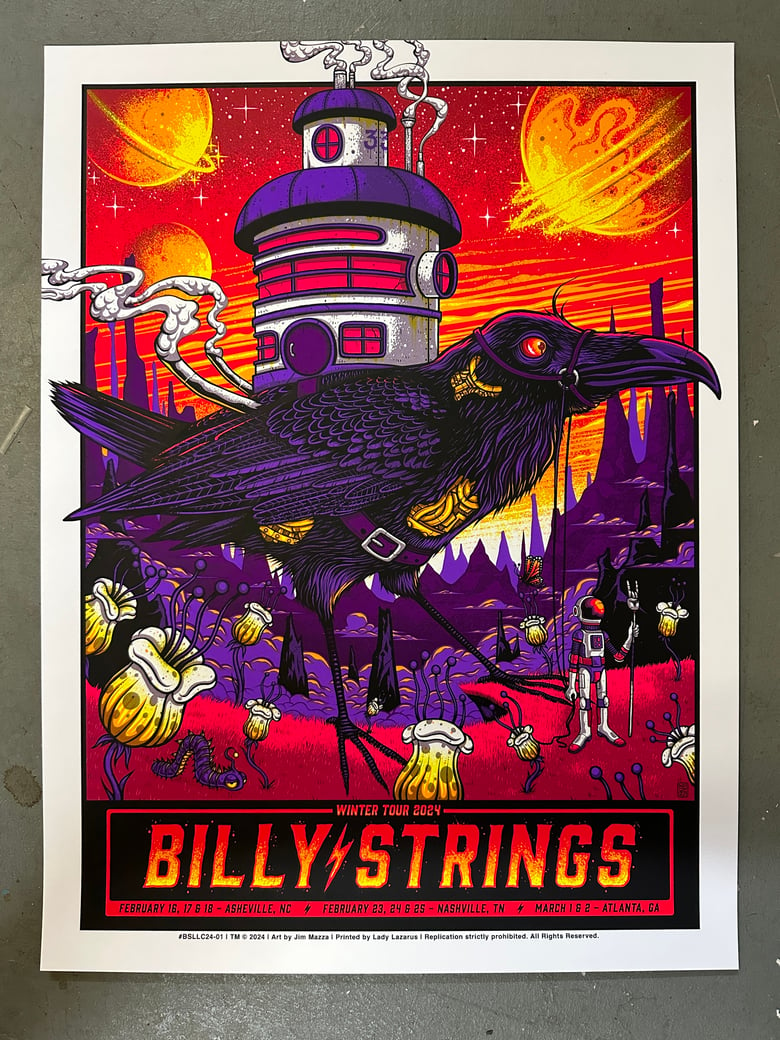 Image of Billy Strings Winter Tour 2024 Poster - Regular and Foil