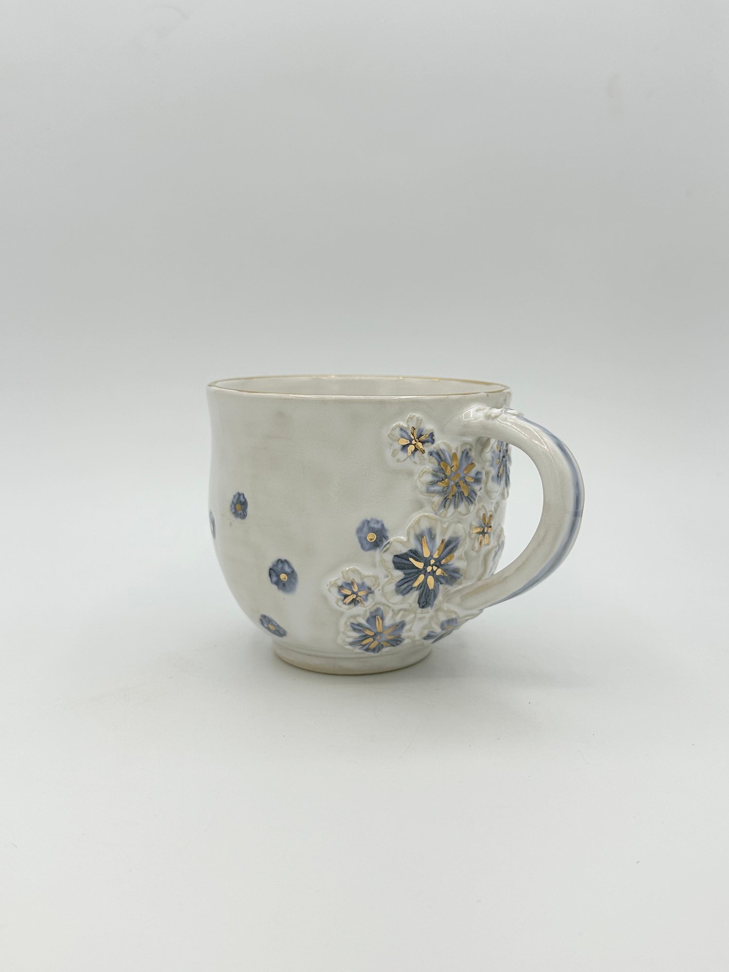 Image of Sapphire Blue Floral Cup
