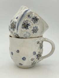 Image 1 of Sapphire Blue Floral Cup
