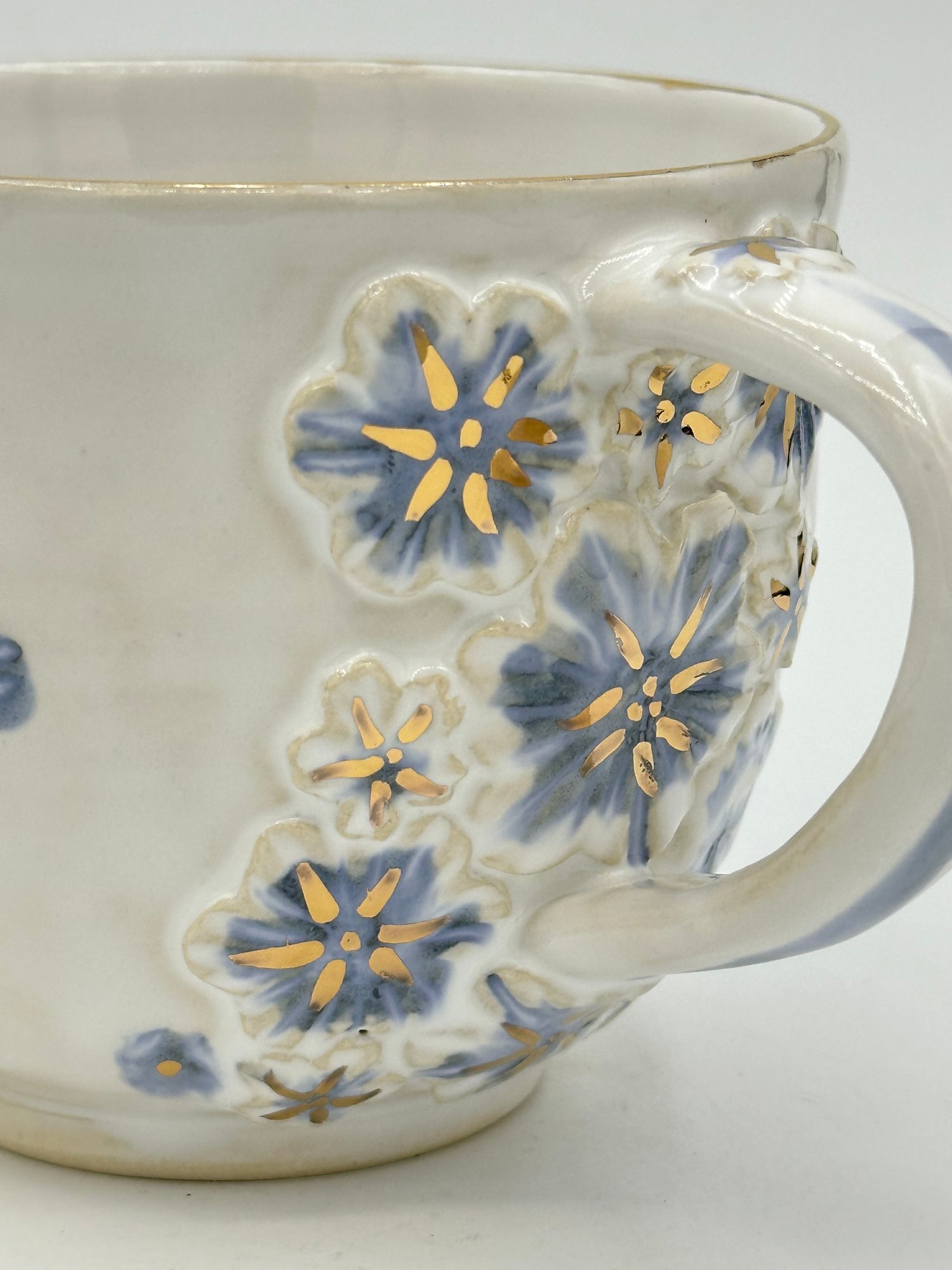 Image of Sapphire Blue Floral Cup