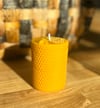 Round honeycomb pillar candle pure beeswax (4.5 oz)