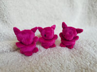 Image 1 of Bright Berry Pink Plush Cat