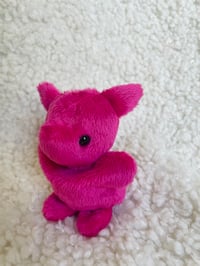 Image 2 of Bright Berry Pink Plush Cat