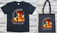 Image 1 of Fallout Graphic Tee and Tote Bag Set - It's the End of the World All Over Again
