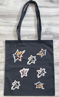 Image 1 of Abstract Stars Tote Bag - 4 Unique Star Design - Randomized Front and Back Print