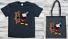 Steamboat Willie T-shirt and Tote Bag - A 1928 Mickey Design Tee and Tote Set, B/W and Color Design