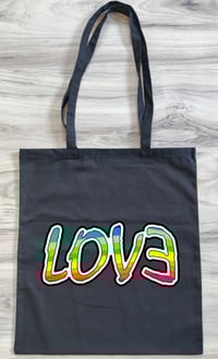Image 1 of Rainbow Love Design Tote Bag - Stylish and Spacious - Various Colors Shoulder Bag