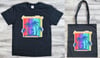 Summer Vibes Beach Paradise Graphic T-Shirt and Tote Bag Set - Tropical Paradise, Vibrant Design