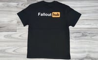 Image 2 of Fallout Hub Logo T-shirt - Fallout Fan Page Tee - Original Design, Front and Back