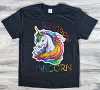 Image 2 of Rainbow Unicorn Graphic T-Shirt and Tote Bag Set - Kawaii Rainbow Unicorn Design