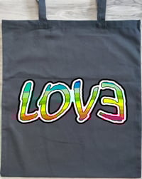 Image 2 of Rainbow Love Design Tote Bag - Stylish and Spacious - Various Colors Shoulder Bag