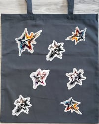Image 2 of Abstract Stars Tote Bag - 4 Unique Star Design - Randomized Front and Back Print