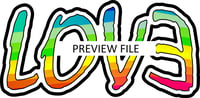 Image 3 of Rainbow Love Design T-Shirt - Men's and Women's Sizes Tee - Various Colors Graphic TShirt
