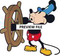 Image 5 of Steamboat Willie Tote Bag - A 1928 Mickey Design Tote, B/W and Color Design