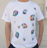 Image 4 of Kawaii Unicorns Graphic Tee and Tote Bag Set - Unique and Playful Design