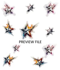 Image 5 of Abstract Stars Tote Bag - 4 Unique Star Design - Randomized Front and Back Print