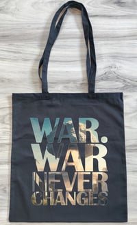 Image 3 of War Never Changes T-Shirt and Tote Bag Set - Fallout Inspired Men's and Women's Tee + Tote