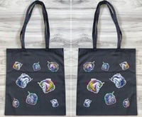 Image 3 of Kawaii Unicorns Tote Bag - Originally Designed Unicorns - Randomized - Front and Back Print