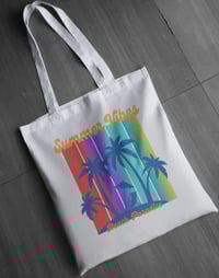 Image 3 of Summer Vibes Beach Paradise Tote Bag | Tropical Island Design | Reusable Shopping Bag