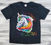 Rainbow Unicorn Graphic T-Shirt - Original Design - Men's and Women's Kawaii Tee