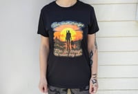 Image 2 of Lone Wanderer and Dogmeat Black T-shirt - War Never Changes Original Design Graphic Tee