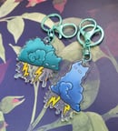 Image 1 of Stormy cat cloud keychains