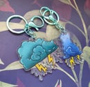 Image 3 of Stormy cat cloud keychains