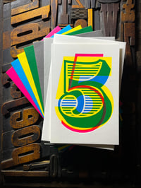 Image 1 of 5th birthday | letterpress card