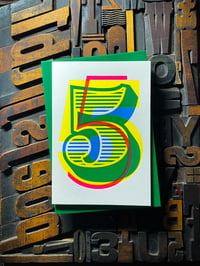 Image 4 of 5th birthday | letterpress card