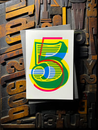 Image 5 of 5th birthday | letterpress card