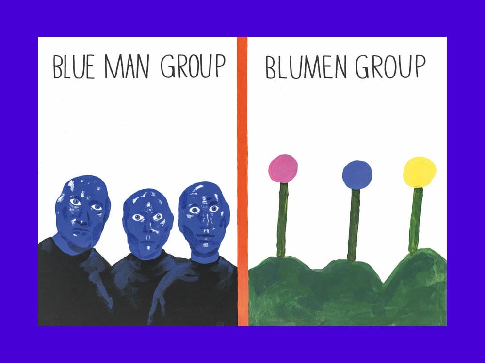 Image of POSTKARTE Blue Man Group / Blumen Group