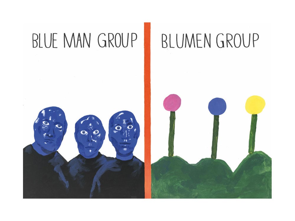 Image of POSTKARTE Blue Man Group / Blumen Group