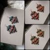 Hiddensee Crystal Earrings (Red Agate) - 3D printed *no metal!