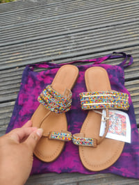 Image 8 of Toe post beaded sandals