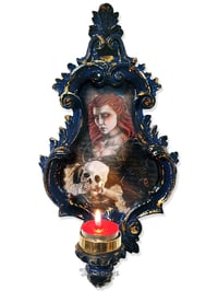 Image 1 of Paranoia notturna - OOAK Original Artwork - Frame with tealight holder