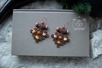 Image 4 of Hiddensee Crystal Earrings (Yellow Agate) - 3D printed *no metal!