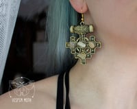 Image 5 of Hiddensee Crystal Earrings (Yellow Agate) - 3D printed *no metal!