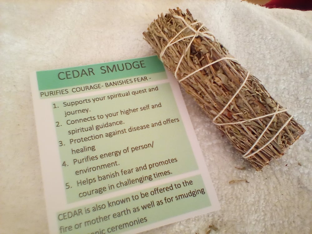 Image of Cedar smudging wand 