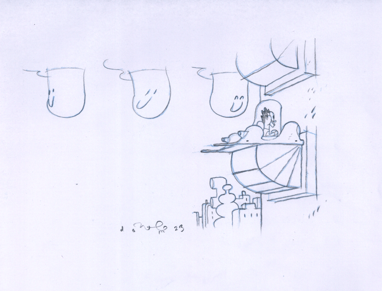 Yardstick's Worth part 1, page 04, panels 3, 4 + 5 (pencils)