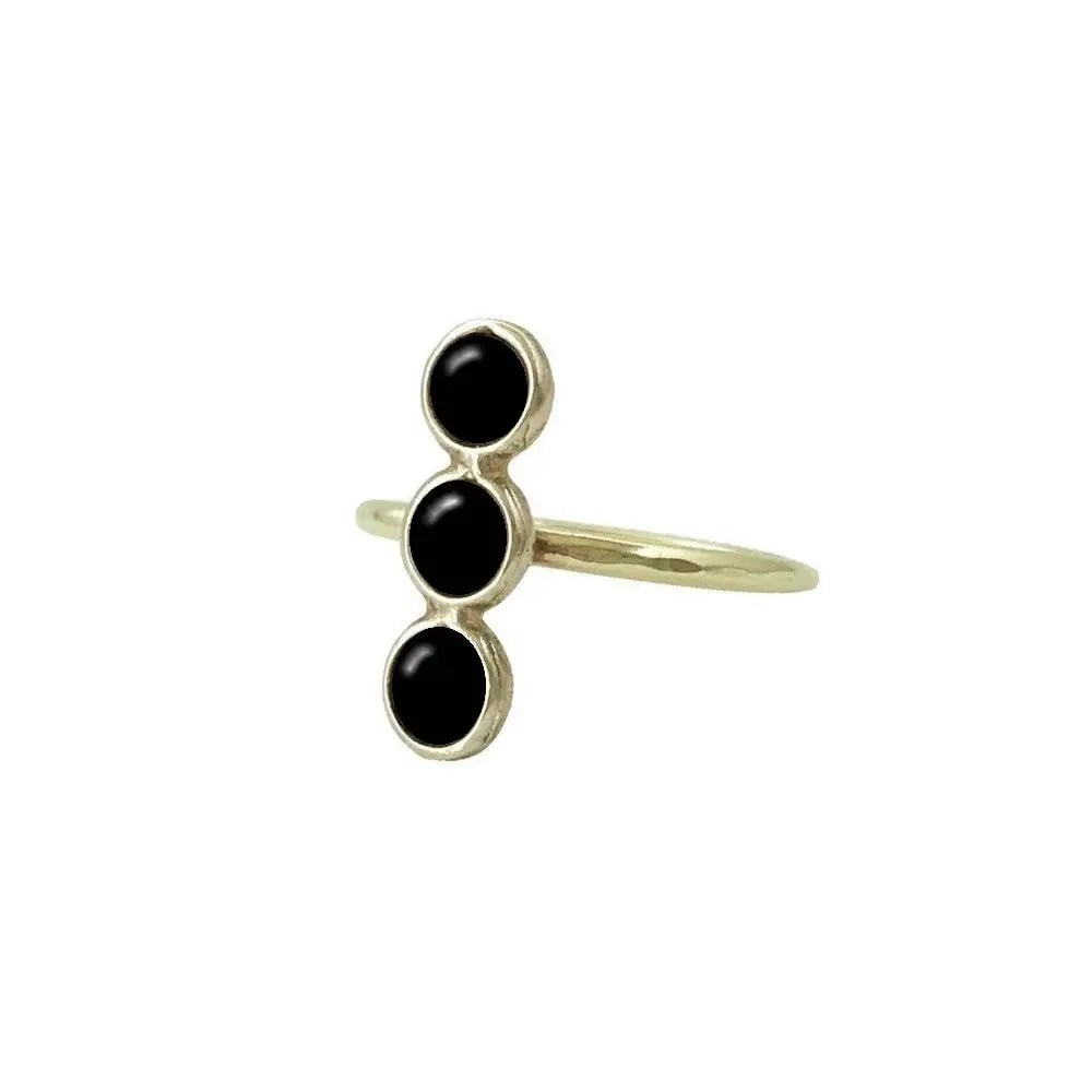 Image of Trio Ring with Black Onyx
