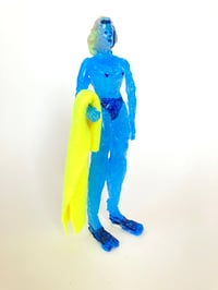 Image of Blue Swimmer Yellow Towel and Flippers