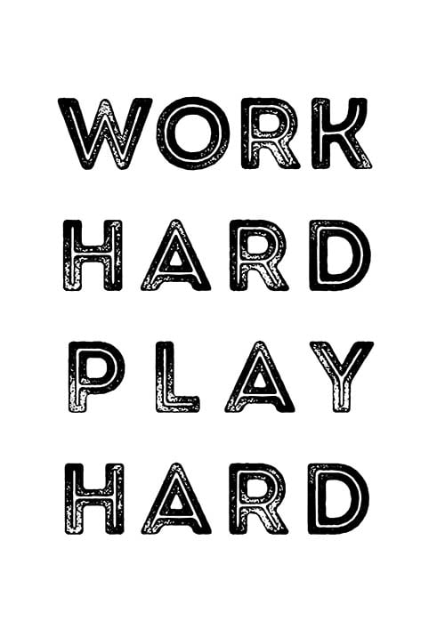 Image of Work Hard Play Hard