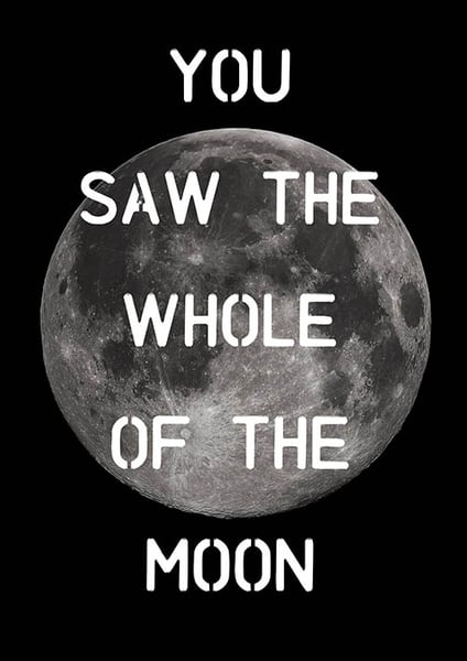 Image of You saw the whole of the moon