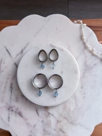 Image 1 of Aquamarine Angel Drops (Silver)