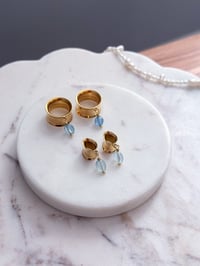 Image 1 of Aquamarine Angel Drops (Gold)